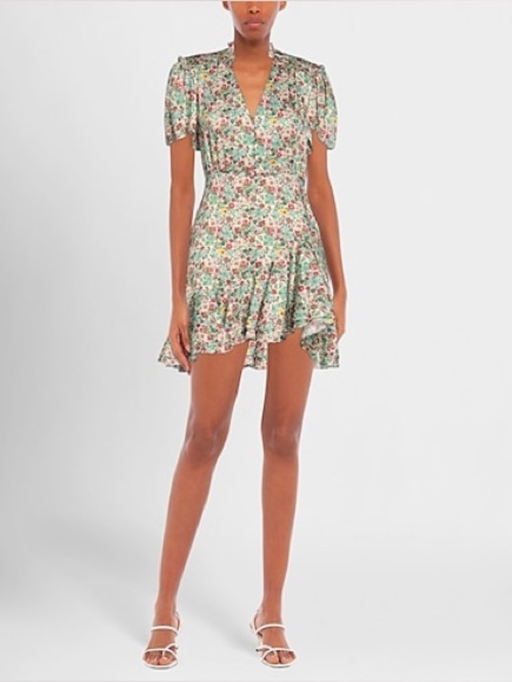 SANDRO PARIS Ruffle-Detail Fee Dress | size 6 - Picture 3 of 4
